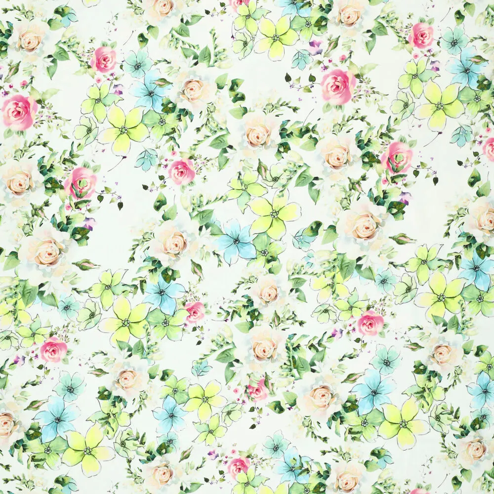 20935 Cotton Satin Flower Field