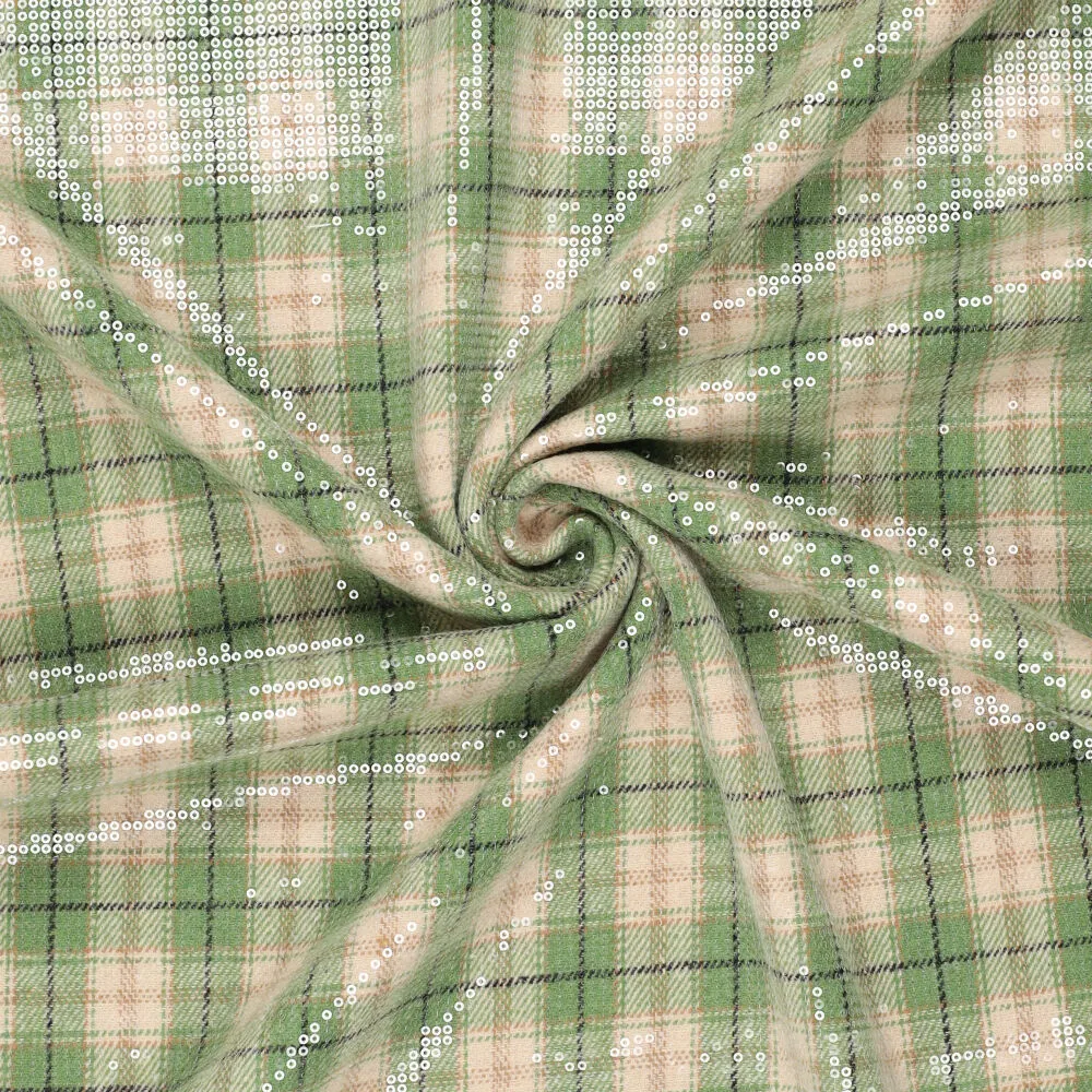 22110 Recycled Woolen Blend Fancy Checks