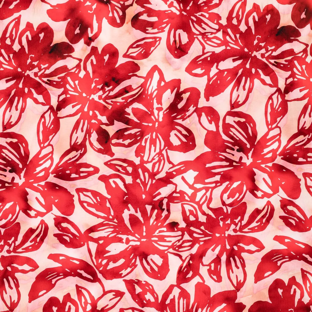 22029 Vi Poplin Stretch Liquid Flowers