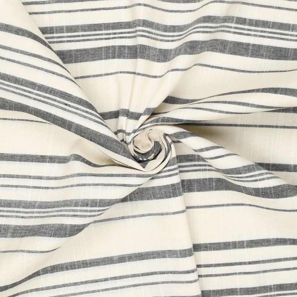 21634 Soft Irregular Cotton Mixed Stripes