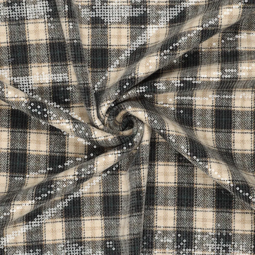 22110 Recycled Woolen Blend Fancy Checks