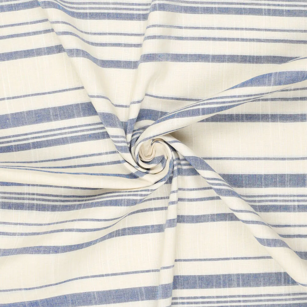 21634 Soft Irregular Cotton Mixed Stripes