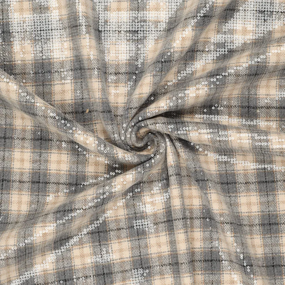 22110 Recycled Woolen Blend Fancy Checks