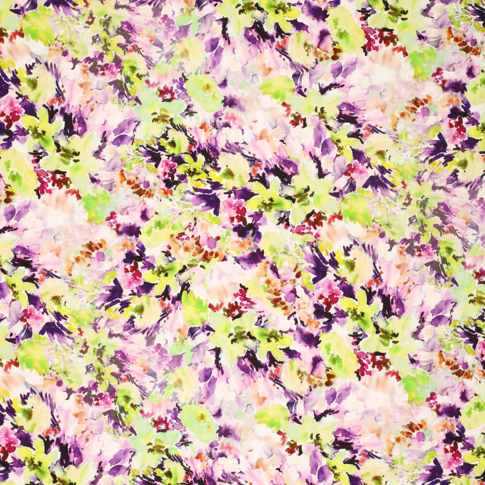 20923 Painted Flowers Viscose Spandex