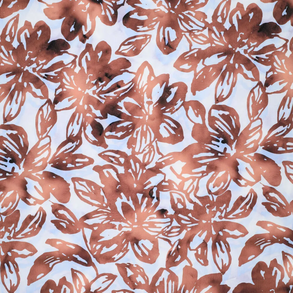 22029 Vi Poplin Stretch Liquid Flowers