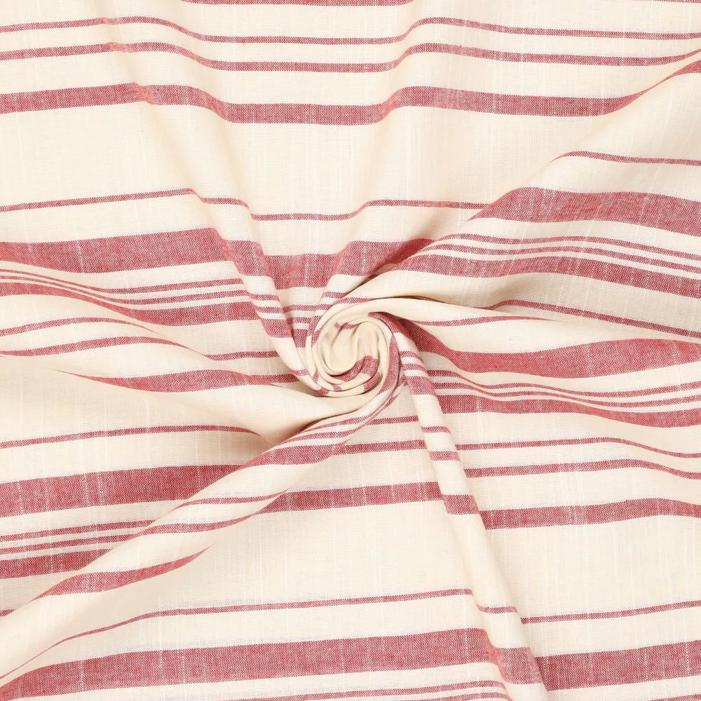 21634 Soft Irregular Cotton Mixed Stripes