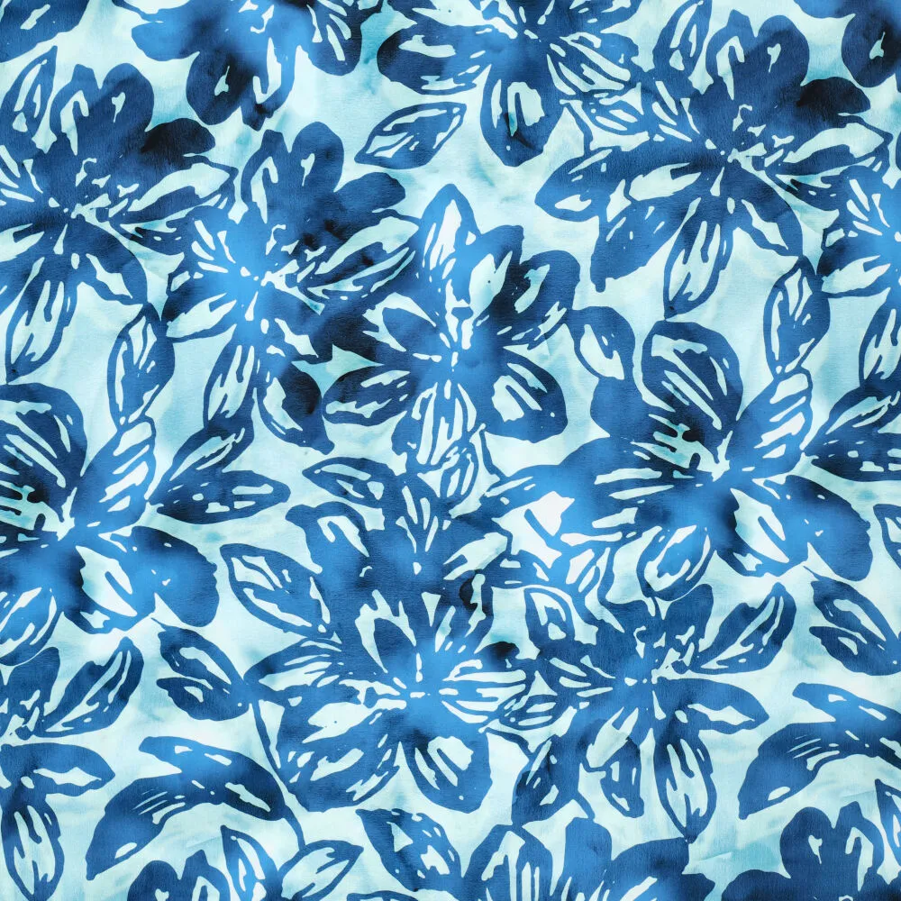 22029 Vi Poplin Stretch Liquid Flowers